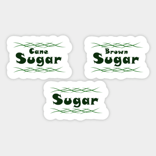 Sugar, Brown Sugar & Cane Sugar - Kitchen Labels Sticker